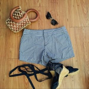 Banana republic navy gingham shorts sz 2